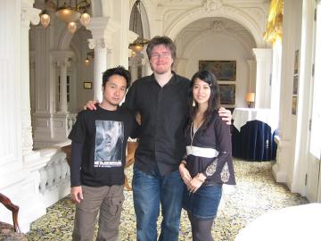 From left to right: Yoji Shinkawa, some ugly and unshaven bloke :p, Yumi Kikuchi